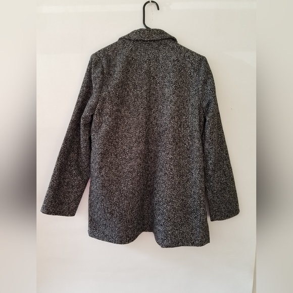 Women's Ambiance Outerware Jacket black & white tweed size large - Picture 6 of 13